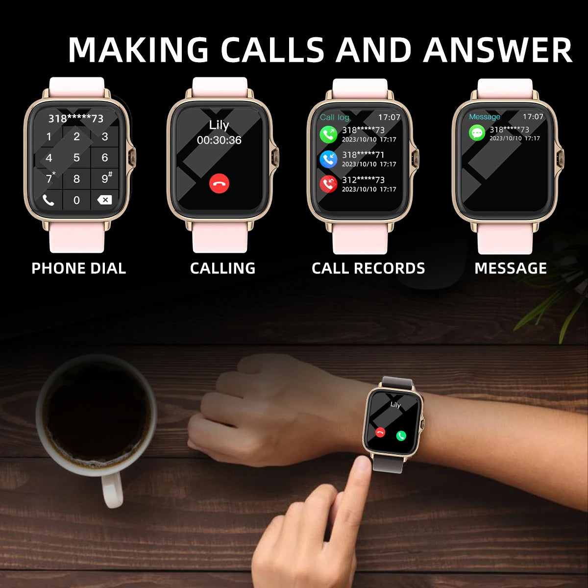 Bluetooth calling smart watch, strap detail