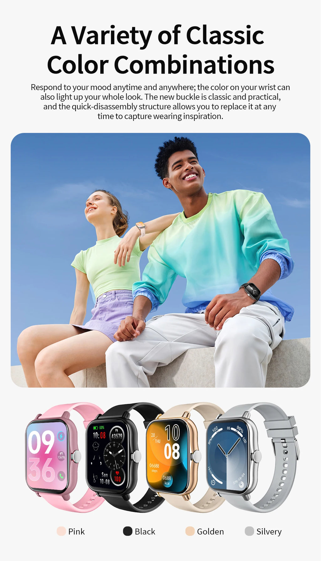 Smartwatch with Bluetooth Calling, Heart Rate and Sleep Tracking
