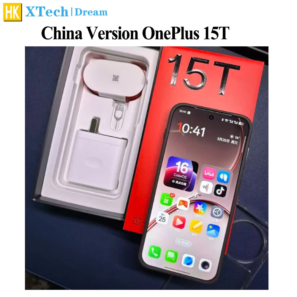 OnePlus 15T Smartphone, 6.32" AMOLED 165Hz, Snapdragon 8 Elite Gen 5, 7500mAh