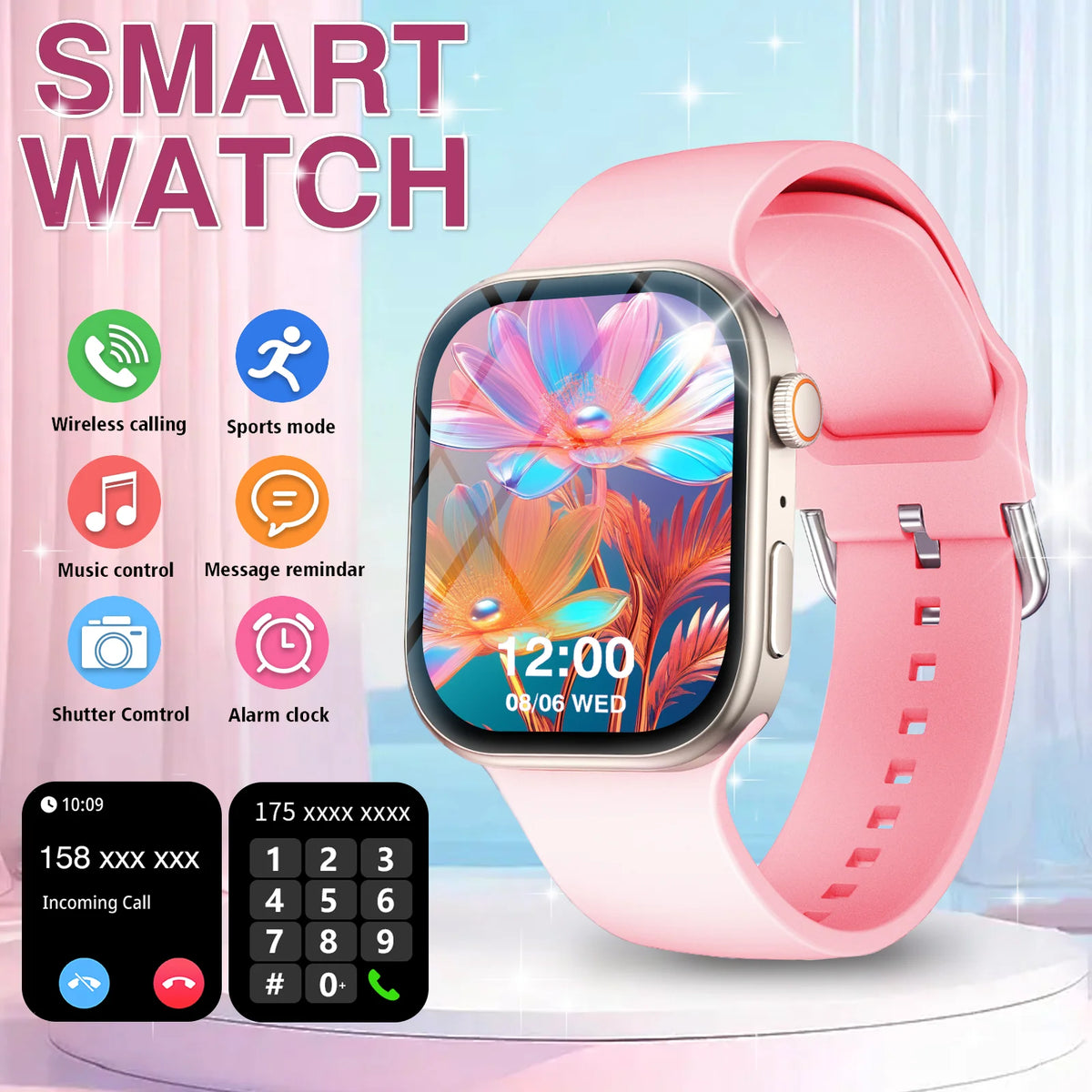Smart Watch with Bluetooth Calling and Fitness Tracking