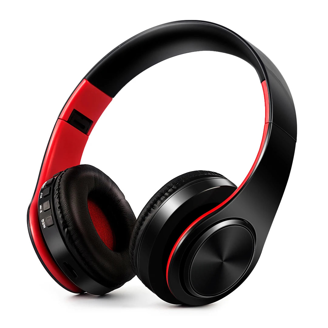 Gold Wireless Bluetooth Headphones with Built-in Microphone