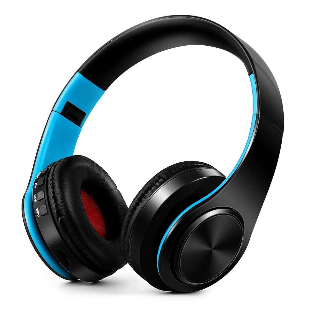 Gold Wireless Bluetooth Headphones with Built-in Microphone