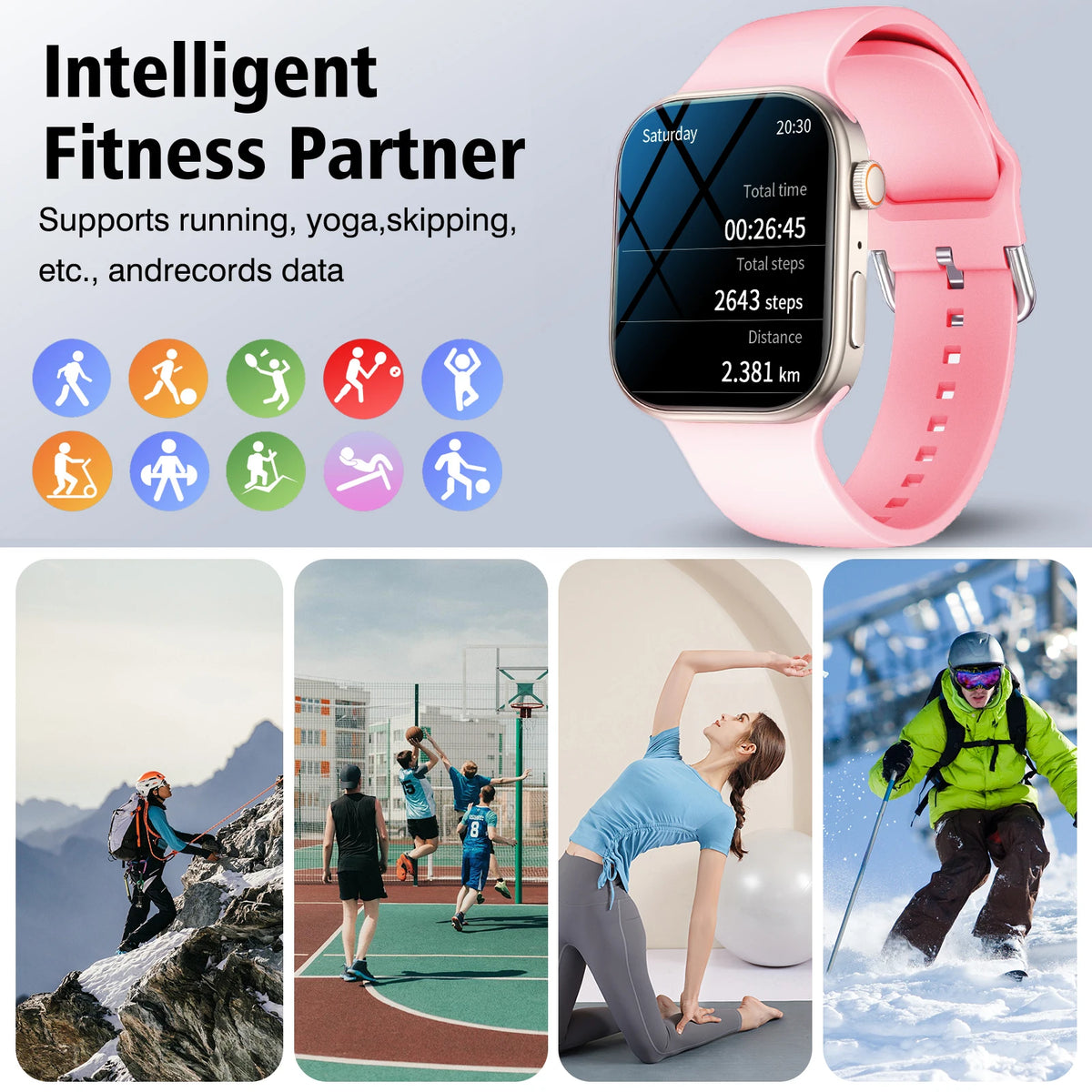 Smart watch fitness tracker, feature overview