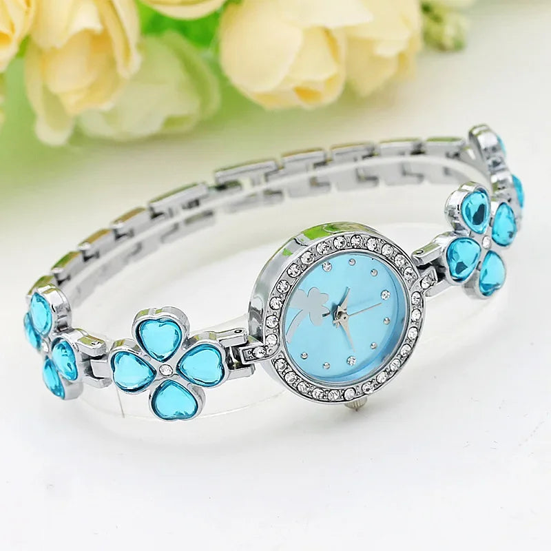 Women's Square Quartz Watch, Gold Stainless Steel Bracelet