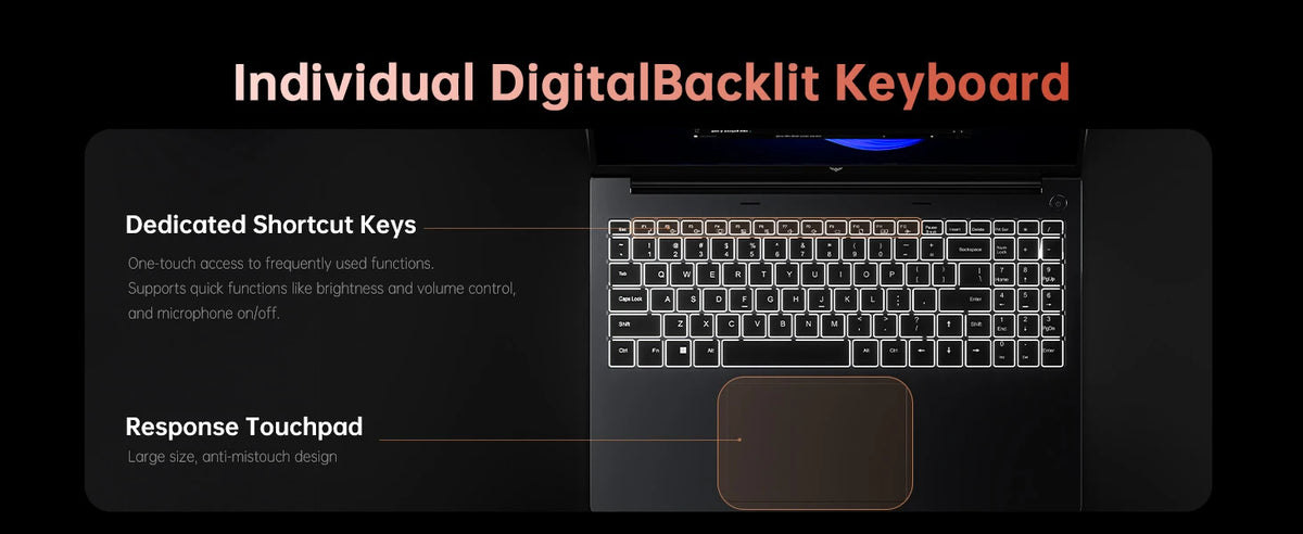 لابتوب ألعاب ACEMAGIC مقاس 16 بوصة، معالج AMD Ryzen 9 6900HX، ذاكرة وصول عشوائي 16 جيجابايت، قرص صلب 512 جيجابايت SSD، نظام تشغيل Windows 11 Pro