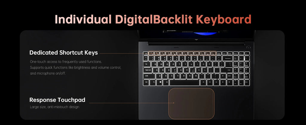 كمبيوتر محمول للألعاب ACEMAGIC مقاس 16 بوصة، بمعالج AMD Ryzen 9 6900HX، وذاكرة وصول عشوائي 16 جيجابايت LPDDR5، وقرص تخزين 512 جيجابايت SSD