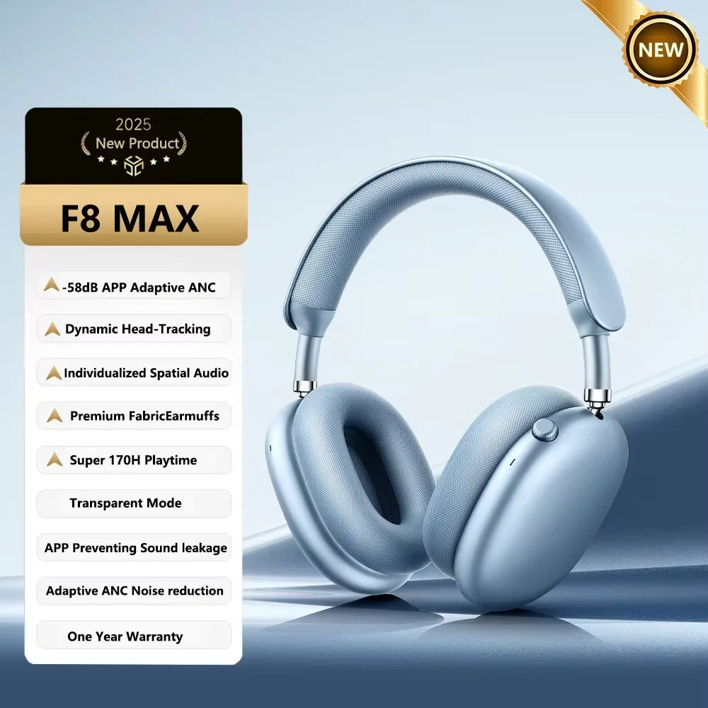 Picun F8 Pro ANC Wireless Headphones, 3D Spatial Audio, Bluetooth