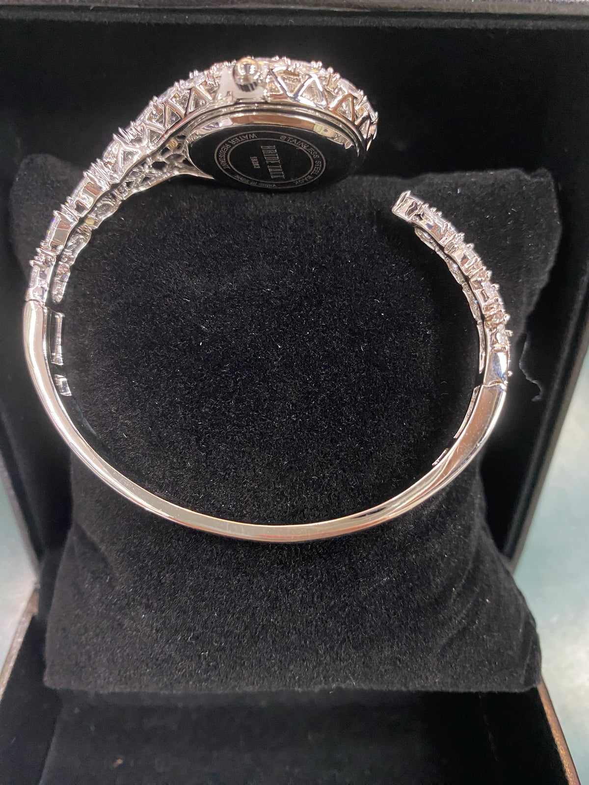 Women's Cubic Zirconia Bangle Watch, 46 x 56 mm