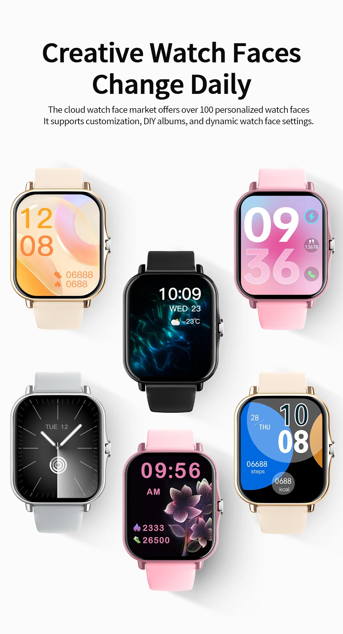 Smartwatch with Bluetooth Calling, Heart Rate and Sleep Tracking