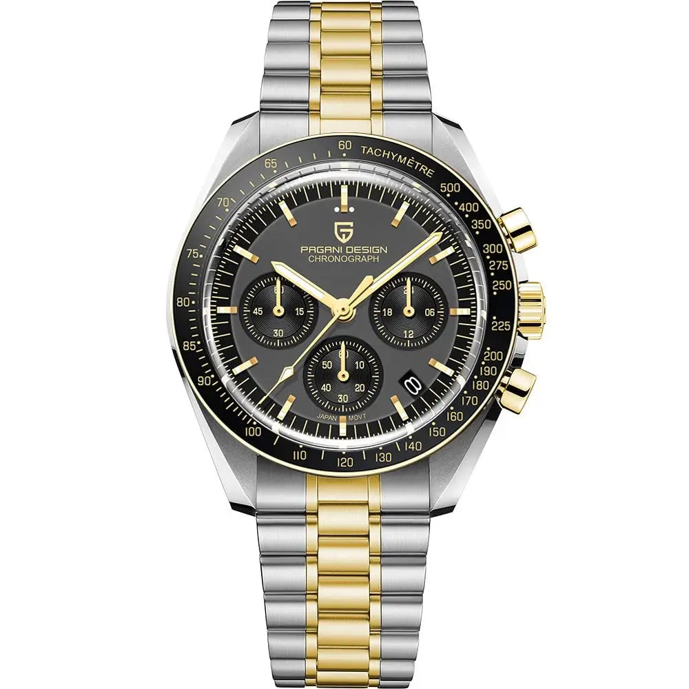 PAGANI DESIGN Moon Men's Chronograph Quartz Watch, Sapphire Glass