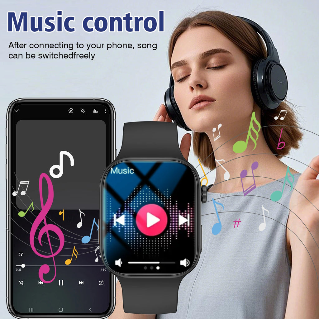 Smart watch with Bluetooth calling, strap and band detail