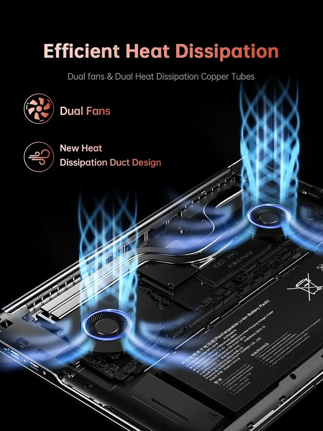 كمبيوتر محمول للألعاب KAMRUI مقاس 16 بوصة، معالج AMD Ryzen 9 6900HX، ذاكرة وصول عشوائي 16 جيجابايت، قرص صلب 512 جيجابايت PCIe SSD