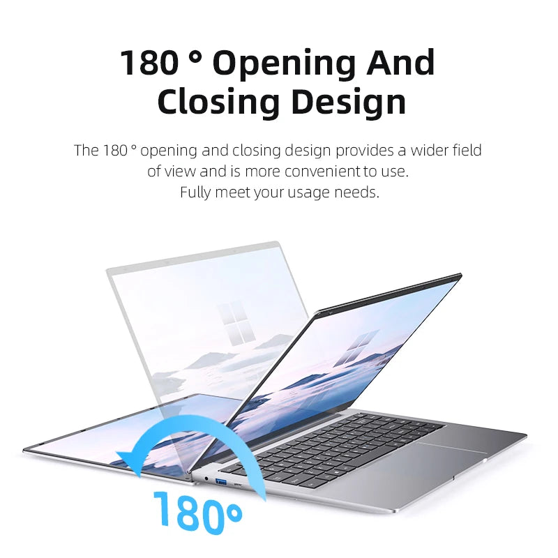 لابتوب Xiaman خفيف الوزن مقاس 14.1 بوصة، معالج Intel Atom A3950، نظام تشغيل Windows 11 Pro