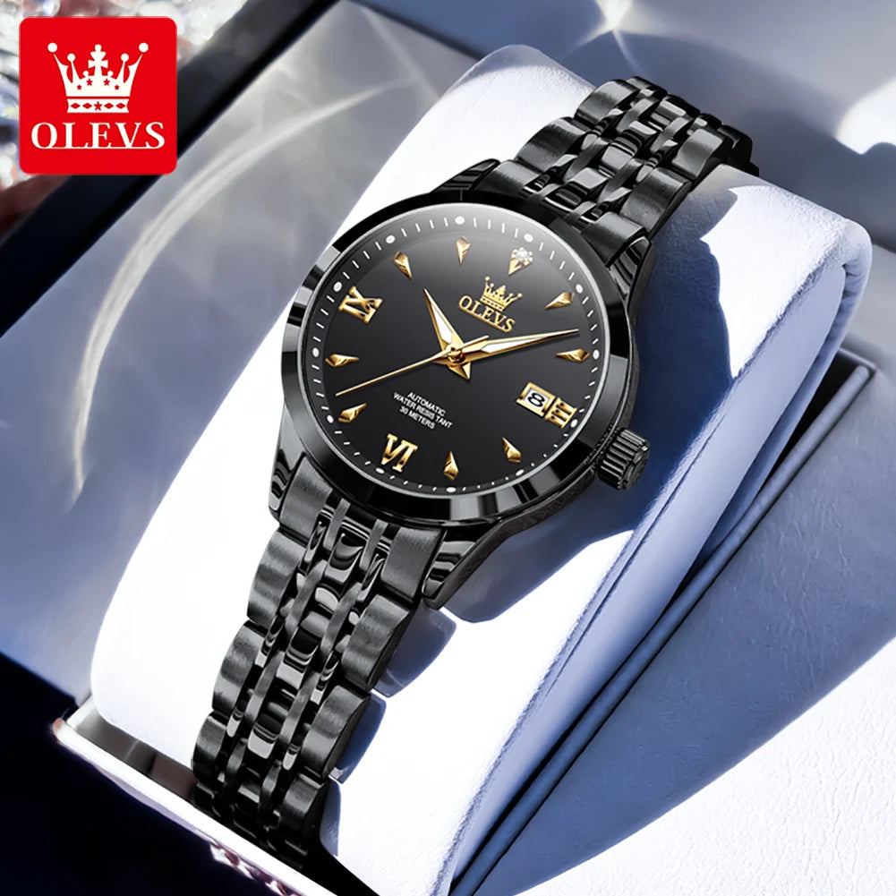 OLEVS 9956 Women's Automatic Mechanical Watch, Dual Calendar