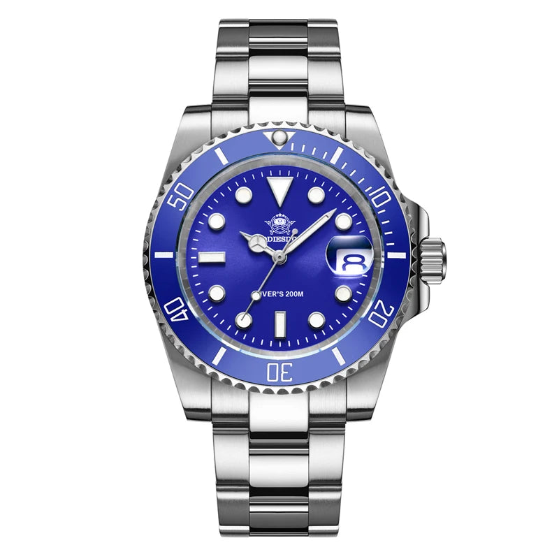 ADDIESDIVE Men's Stainless Steel Quartz Watch, Water Resistant