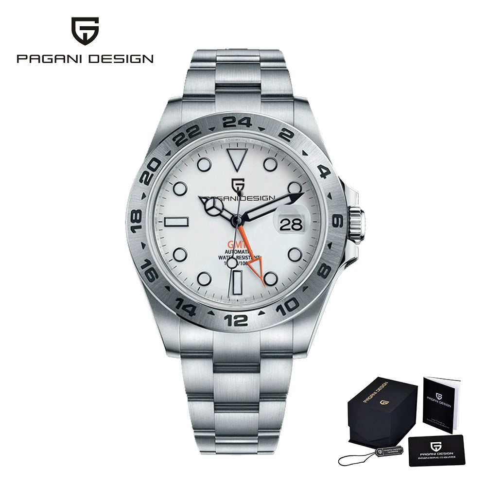 PAGANI DESIGN PD1682 42 mm GMT Automatic Watch, Sapphire, 100 m