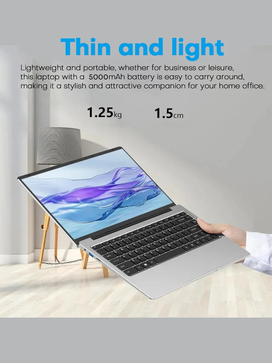 لابتوب شيامن 14.1 بوصة، معالج Intel Atom A3950، ذاكرة وصول عشوائي 12 جيجابايت، قرص صلب 1 تيرابايت SSD، نظام ويندوز 11