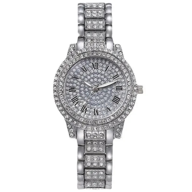 Women's Rhinestone Bracelet Quartz Watch, Crystal Dial