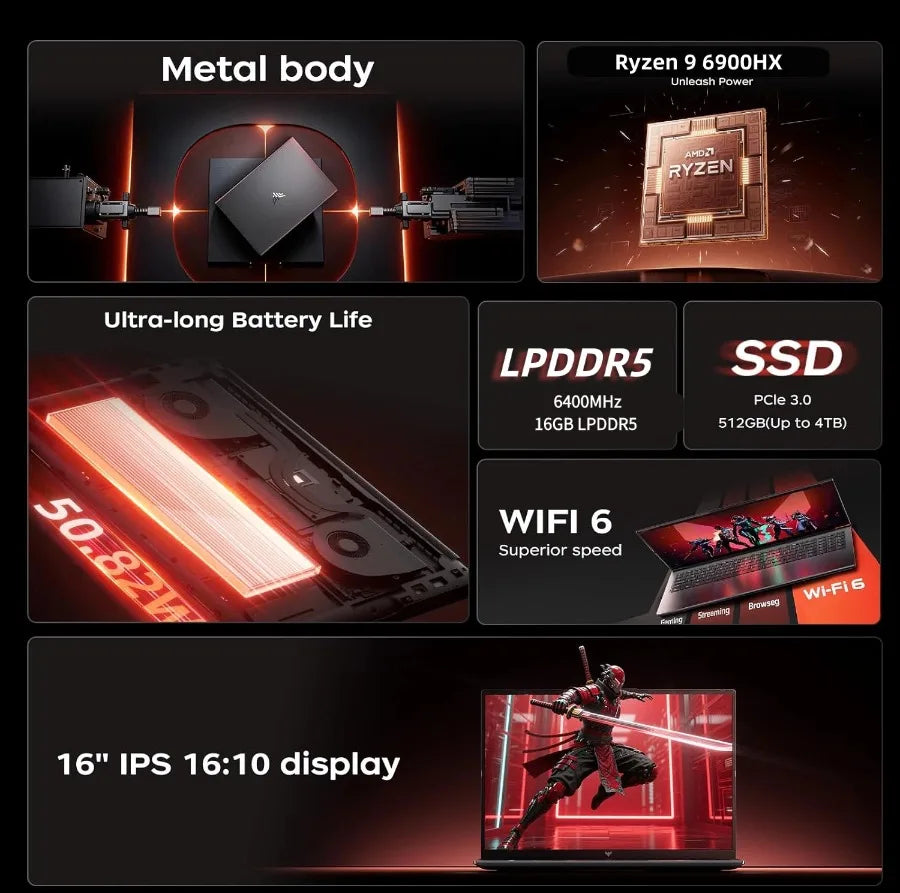 ACEMAGIC gaming laptop keyboard detail
