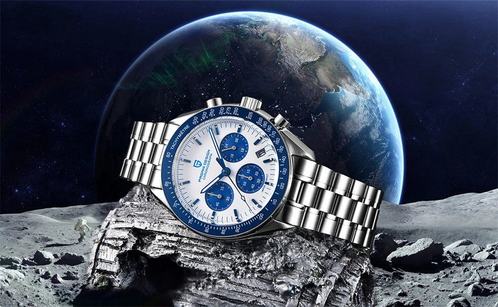 PAGANI DESIGN Moon Men's Chronograph Quartz Watch, Sapphire Glass