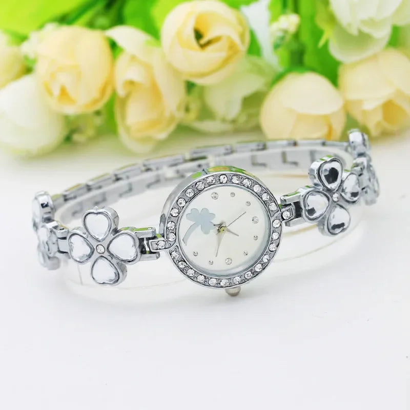 Women's Square Quartz Watch, Gold Stainless Steel Bracelet