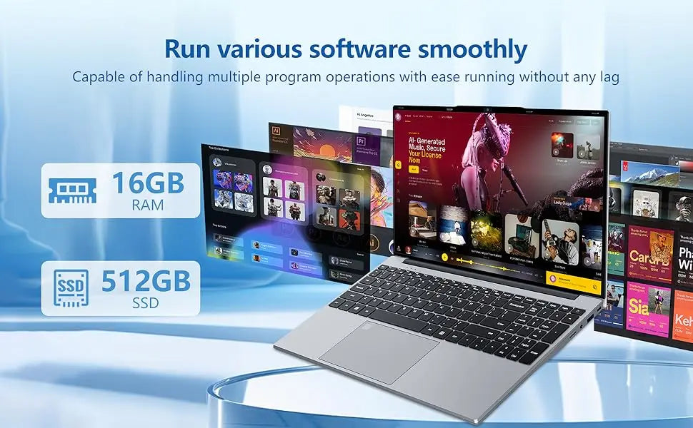 15.6" Laptop, Intel Core i9-10980HK, 16GB RAM, 2TB SSD, IPS Display