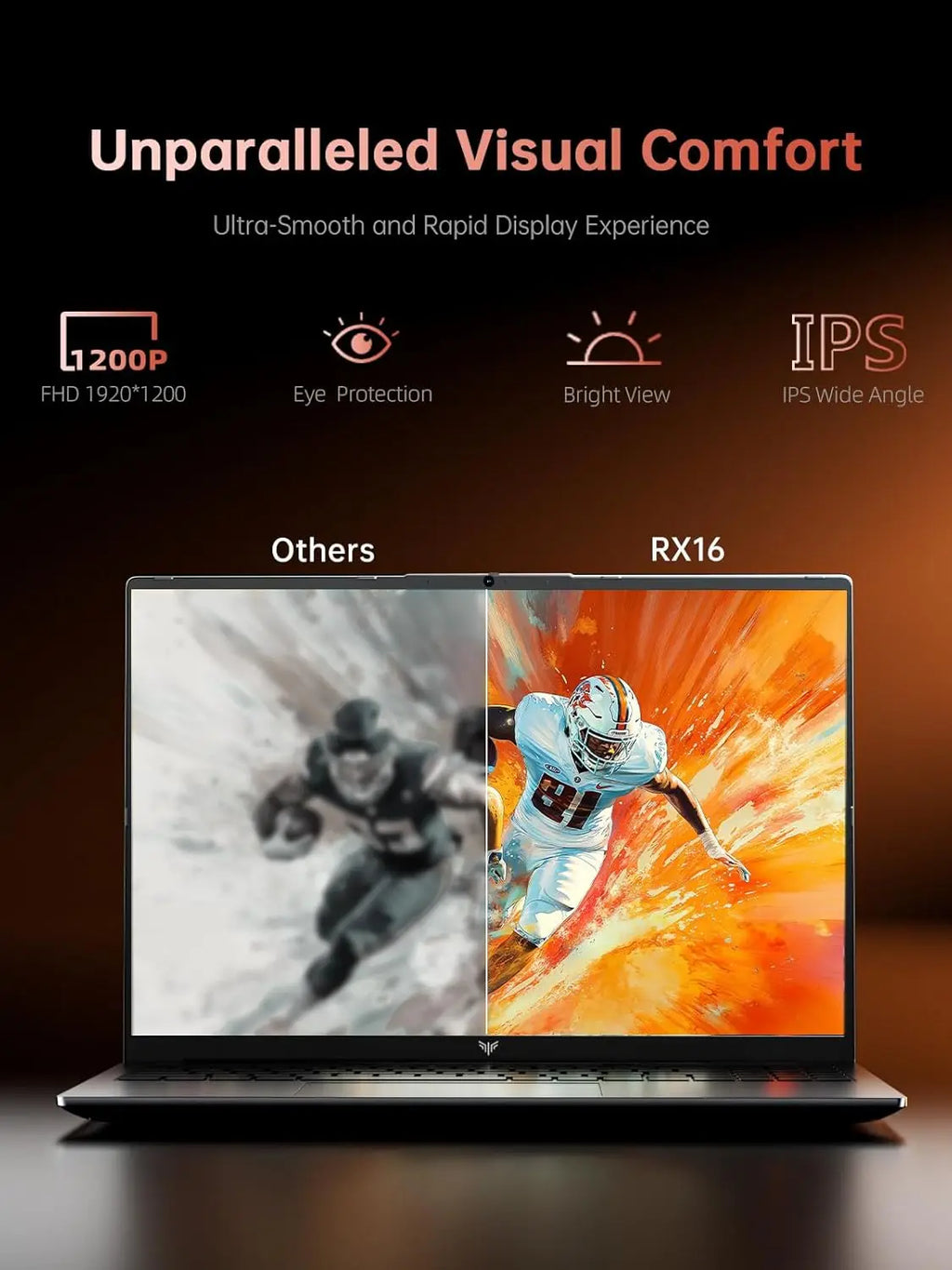KAMRUI 16" Gaming Laptop, AMD Ryzen 9 6900HX, 16GB RAM, 512GB SSD
