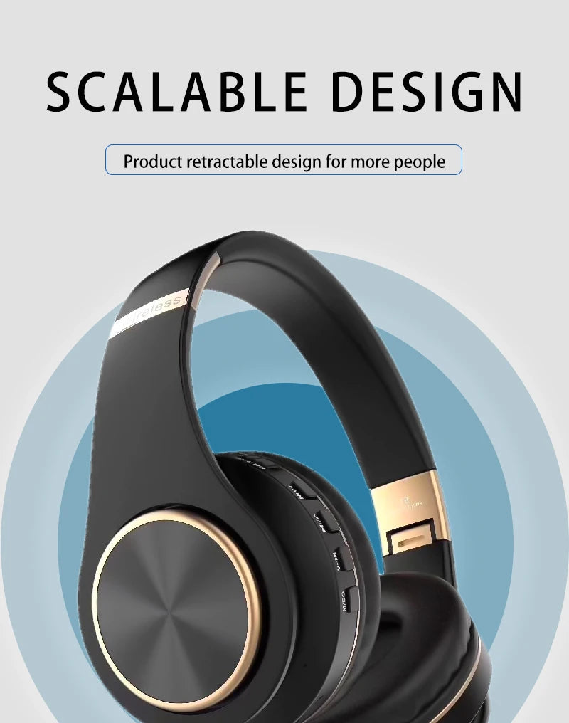 EOENKK T8 Wireless Bluetooth 5.3 Headphones, Foldable, Low Latency