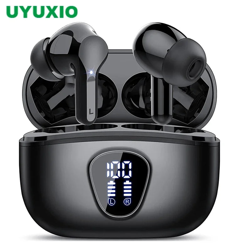 Wireless Earbuds, Bluetooth 5.3, ENC Noise Cancelling, LED Display, IPX7