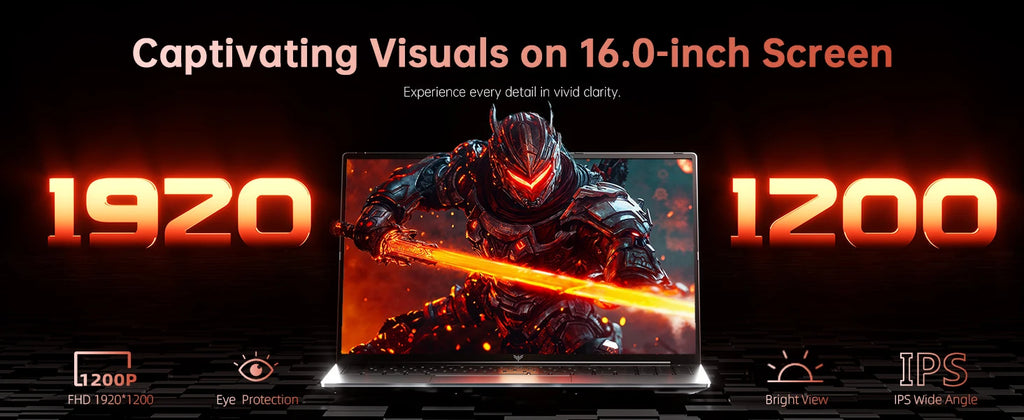لابتوب ألعاب ACEMAGIC مقاس 16 بوصة، معالج AMD Ryzen 9 6900HX، ذاكرة وصول عشوائي 16 جيجابايت، قرص صلب 512 جيجابايت SSD، نظام تشغيل Windows 11 Pro