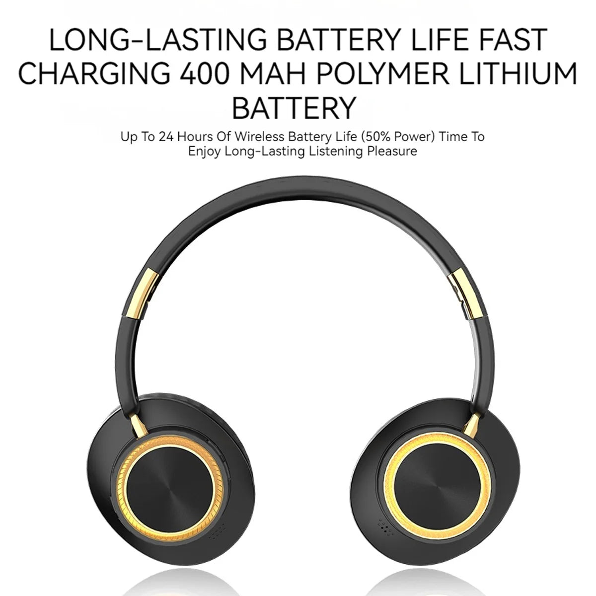 Foldable Over-Ear Bluetooth Headphones with Microphone