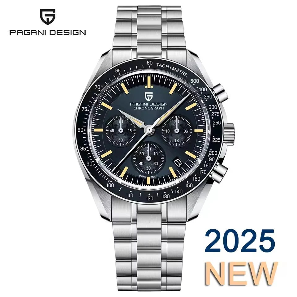 PAGANI DESIGN Moon Men's Chronograph Quartz Watch, Sapphire Glass