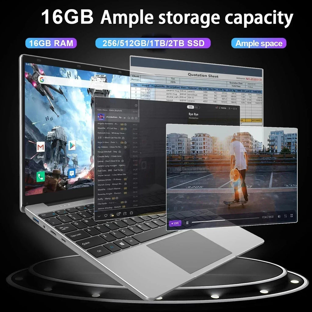 جهاز كمبيوتر محمول مقاس 14.1 بوصة، معالج Intel Core i9-10980HK، ذاكرة وصول عشوائي 32 جيجابايت، قرص صلب 2 تيرابايت M.2 SSD، 16 مساراً للمعالجة