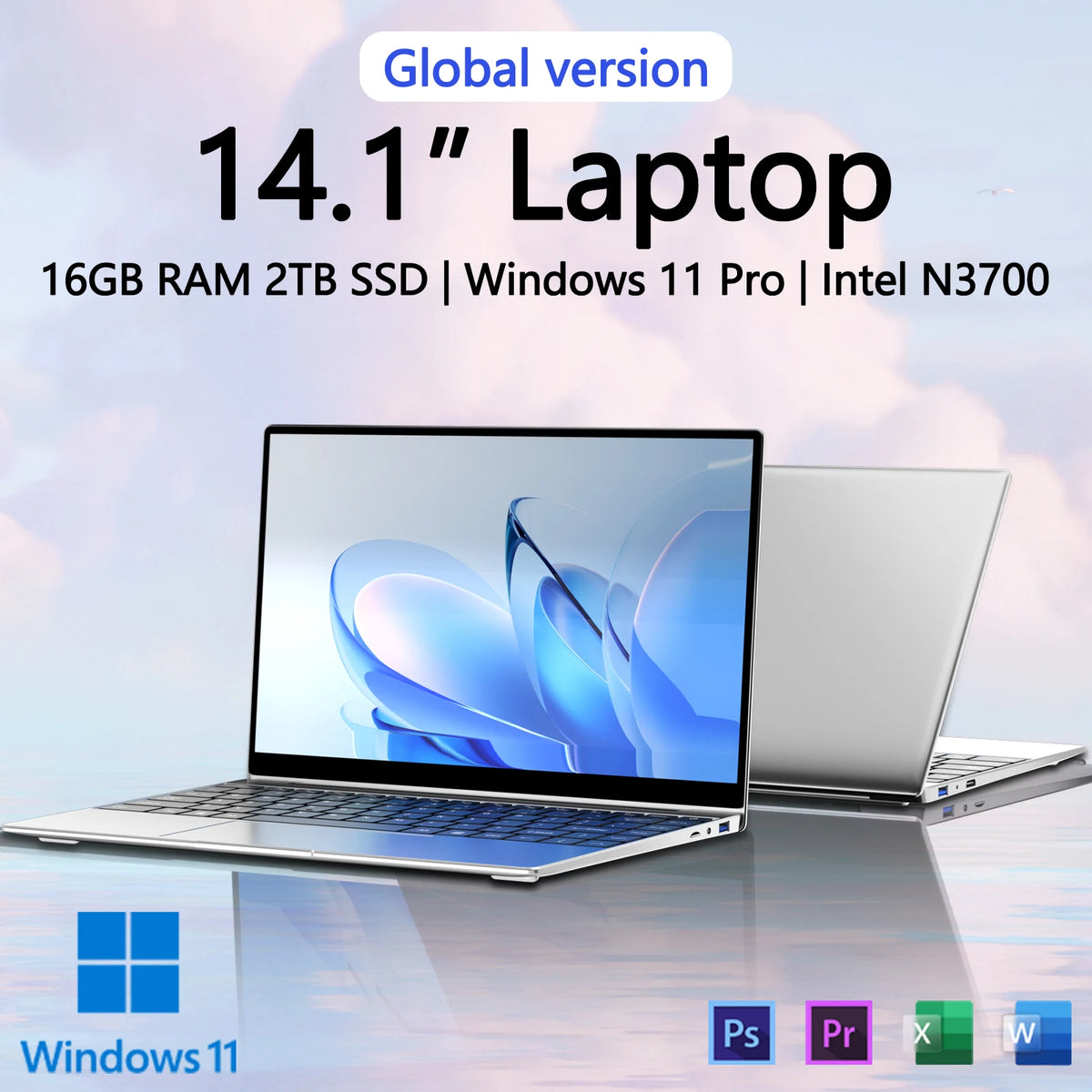 14.1 inch laptop with 16GB RAM and 2TB SSD, main view