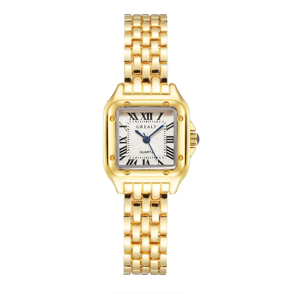 Women's Gold Stainless Steel Quartz Bracelet Watch