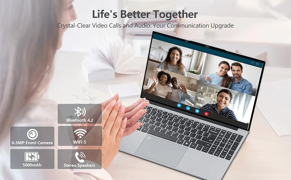 15.6" Laptop, Intel Core i3-6100U, 16GB RAM, 2TB SSD, Windows 11 Pro