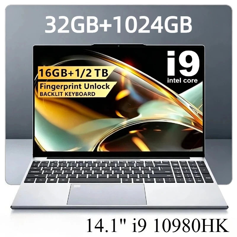 14.1" Laptop, Intel Core i9-10980HK, 32GB RAM, 2TB SSD, 8-Core
