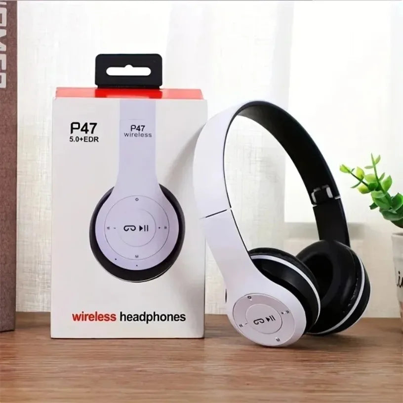 P47 Foldable Wireless Bluetooth Headset, Stereo Sound