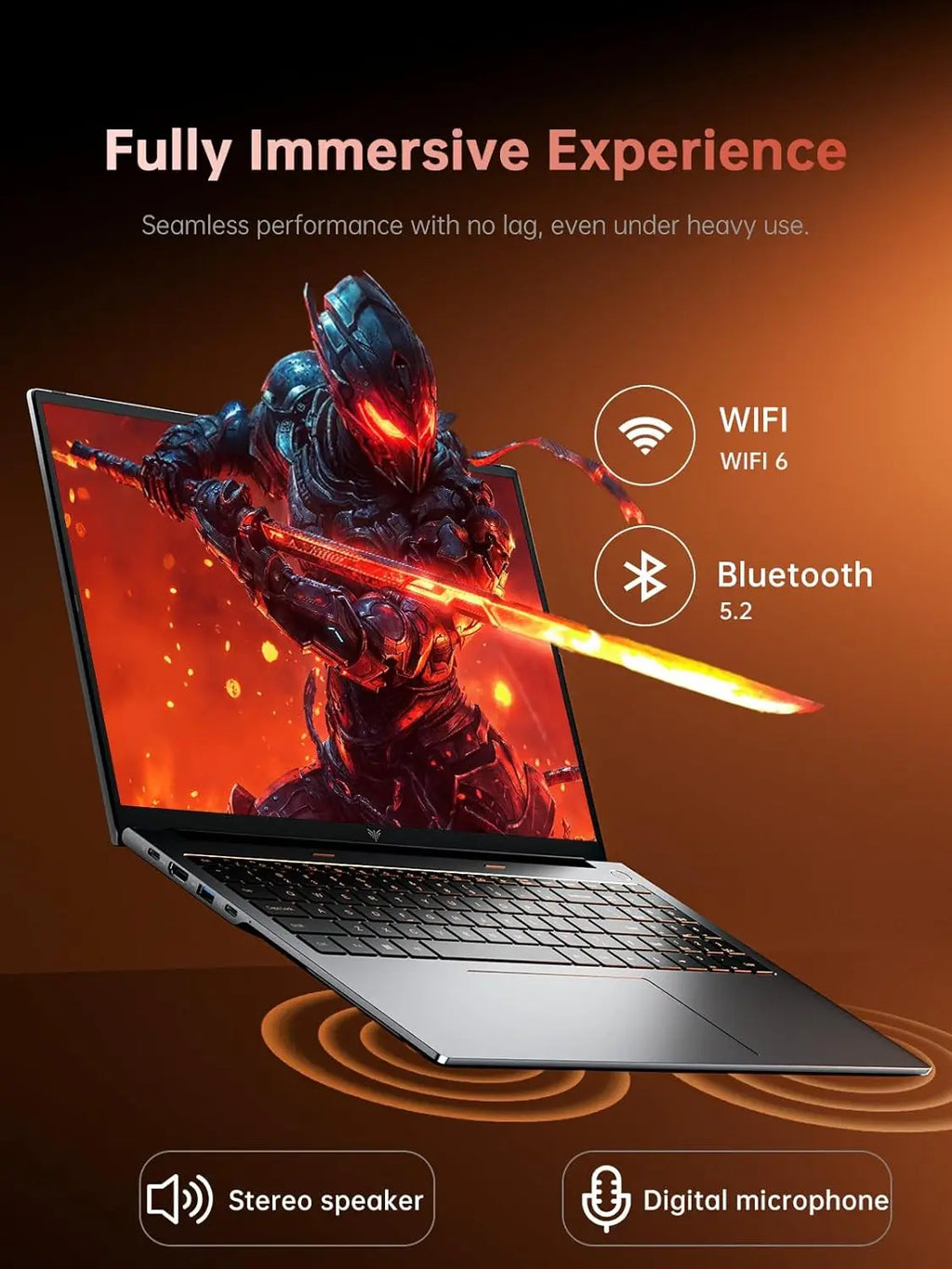 كمبيوتر محمول للألعاب KAMRUI مقاس 16 بوصة، معالج AMD Ryzen 9 6900HX، ذاكرة وصول عشوائي 16 جيجابايت، قرص صلب 512 جيجابايت PCIe SSD