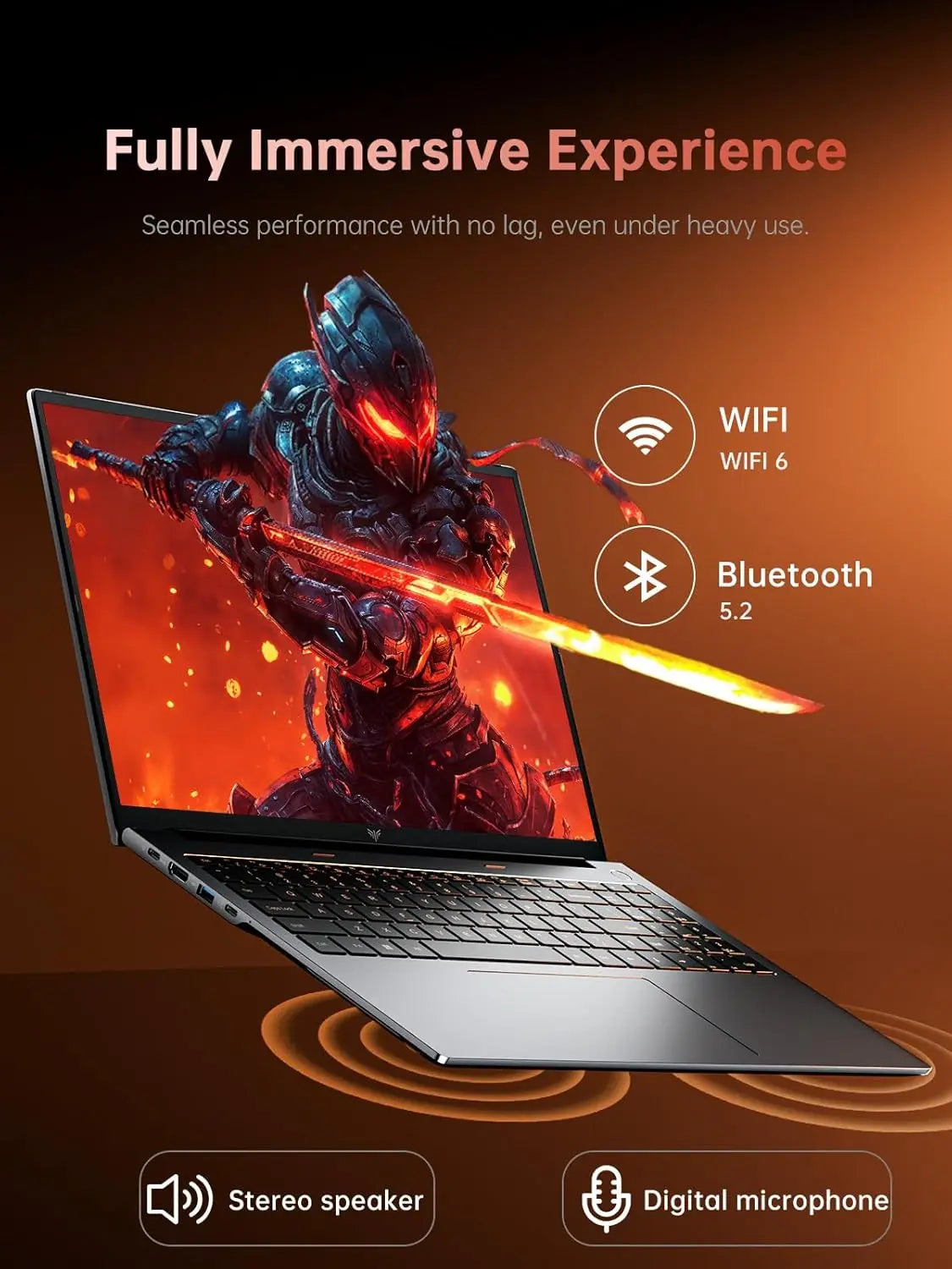 كمبيوتر محمول للألعاب KAMRUI مقاس 16 بوصة، معالج AMD Ryzen 9 6900HX، ذاكرة وصول عشوائي 16 جيجابايت، قرص صلب 512 جيجابايت PCIe SSD