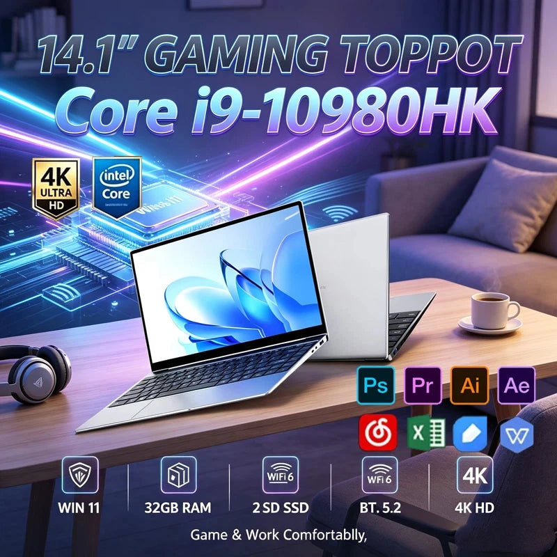 14.1 inch portable laptop with Intel Core i9-10980HK, main view