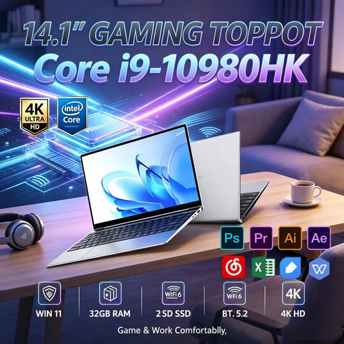 14.1 inch portable laptop with Intel Core i9-10980HK, main view