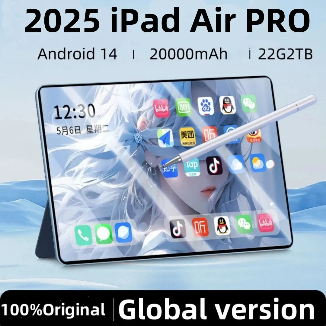 2026 Global Original Tab iPad Air PRO Tablet Snapdragon 8 Gen3 11inch Android 15 24GB+2TB 20000mAh 5G Dual Card WiFi MI tablets