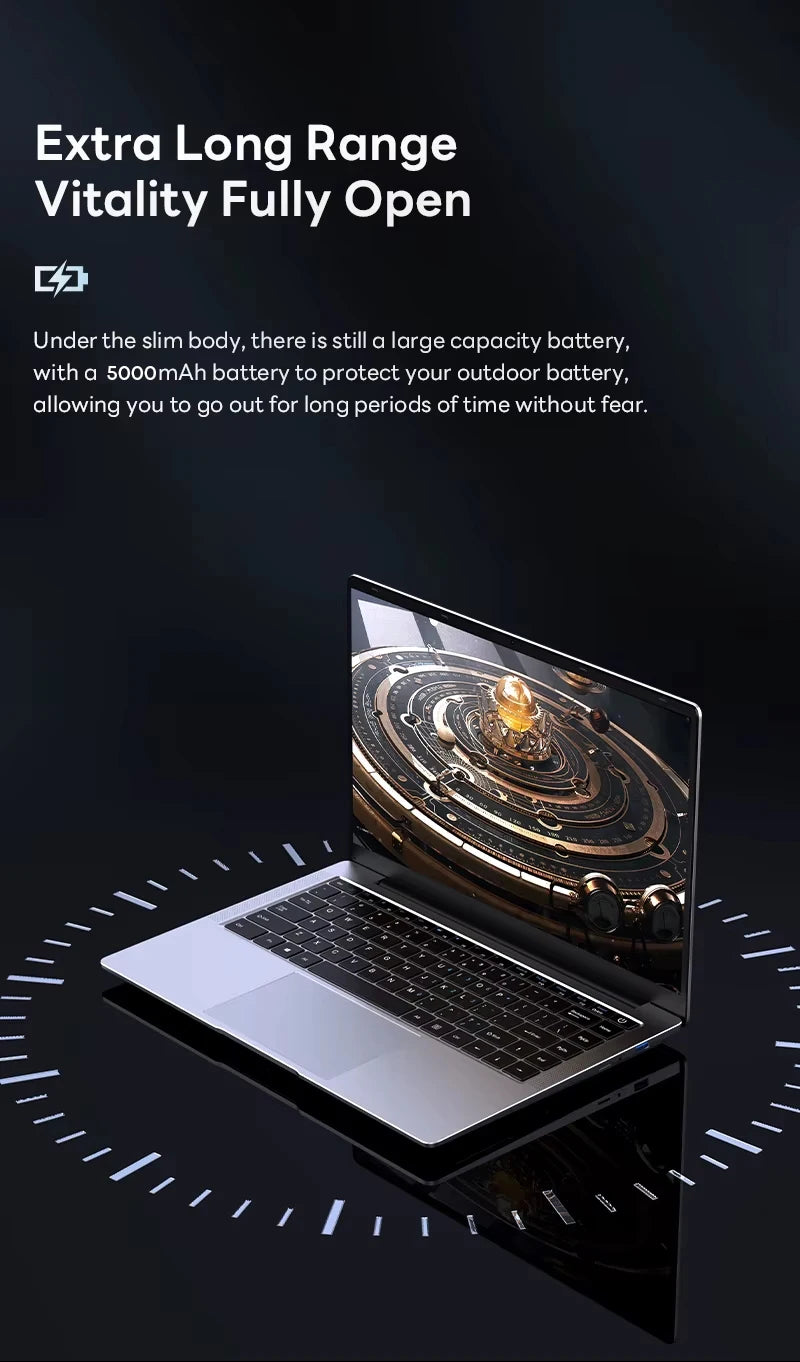 لابتوب شيامن 14.1 بوصة، معالج Intel Atom A3950، ذاكرة وصول عشوائي 12 جيجابايت، قرص صلب 1 تيرابايت SSD، نظام ويندوز 11