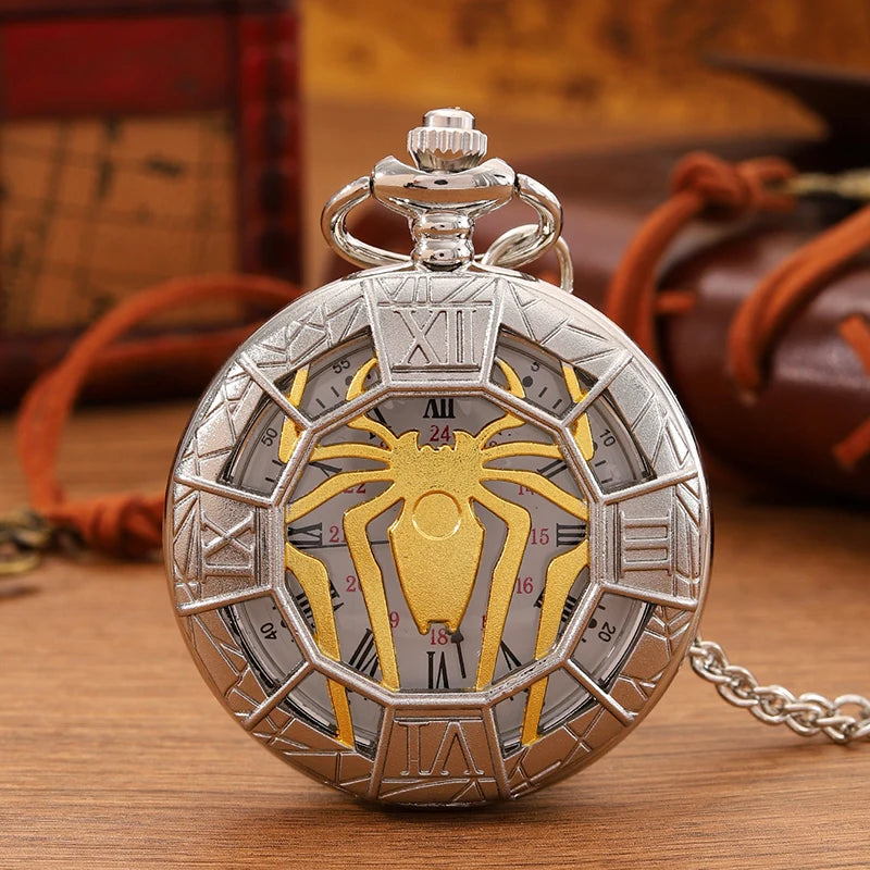 Flip pocket watch, side and back angle