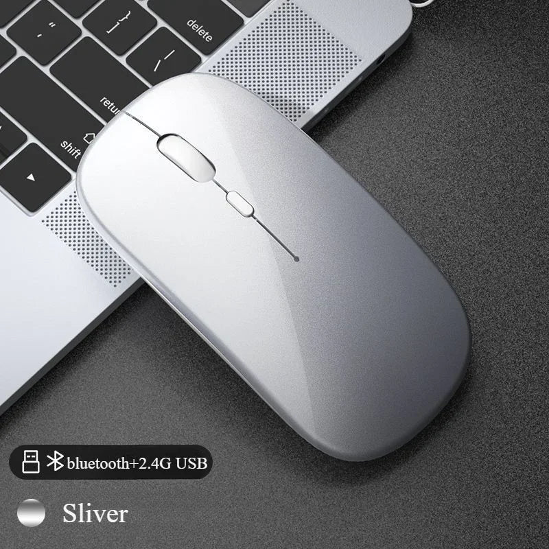 Rechargeable Wireless Bluetooth Mouse, Silent Click, Ergonomic