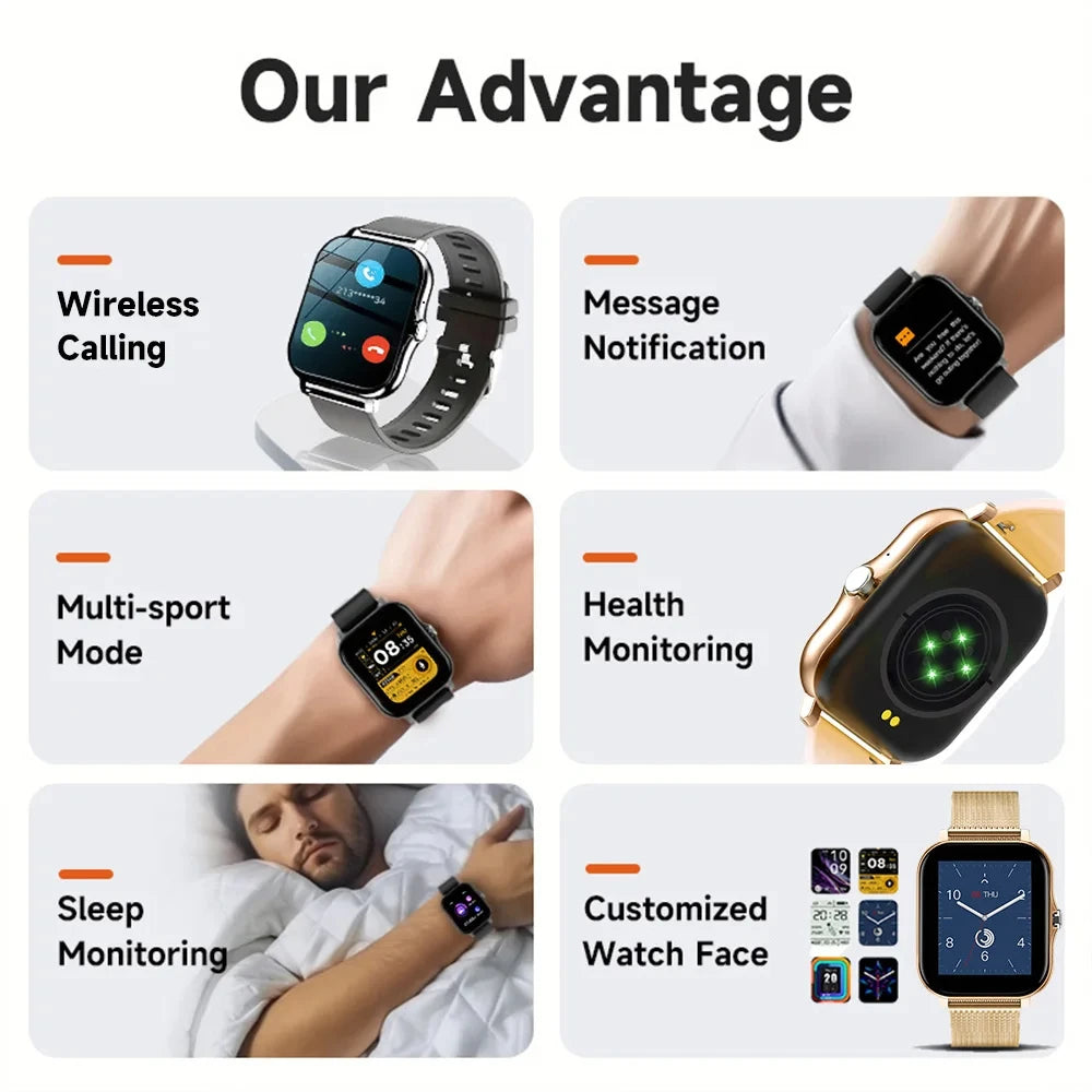 1.83 inch smart watch, side angle