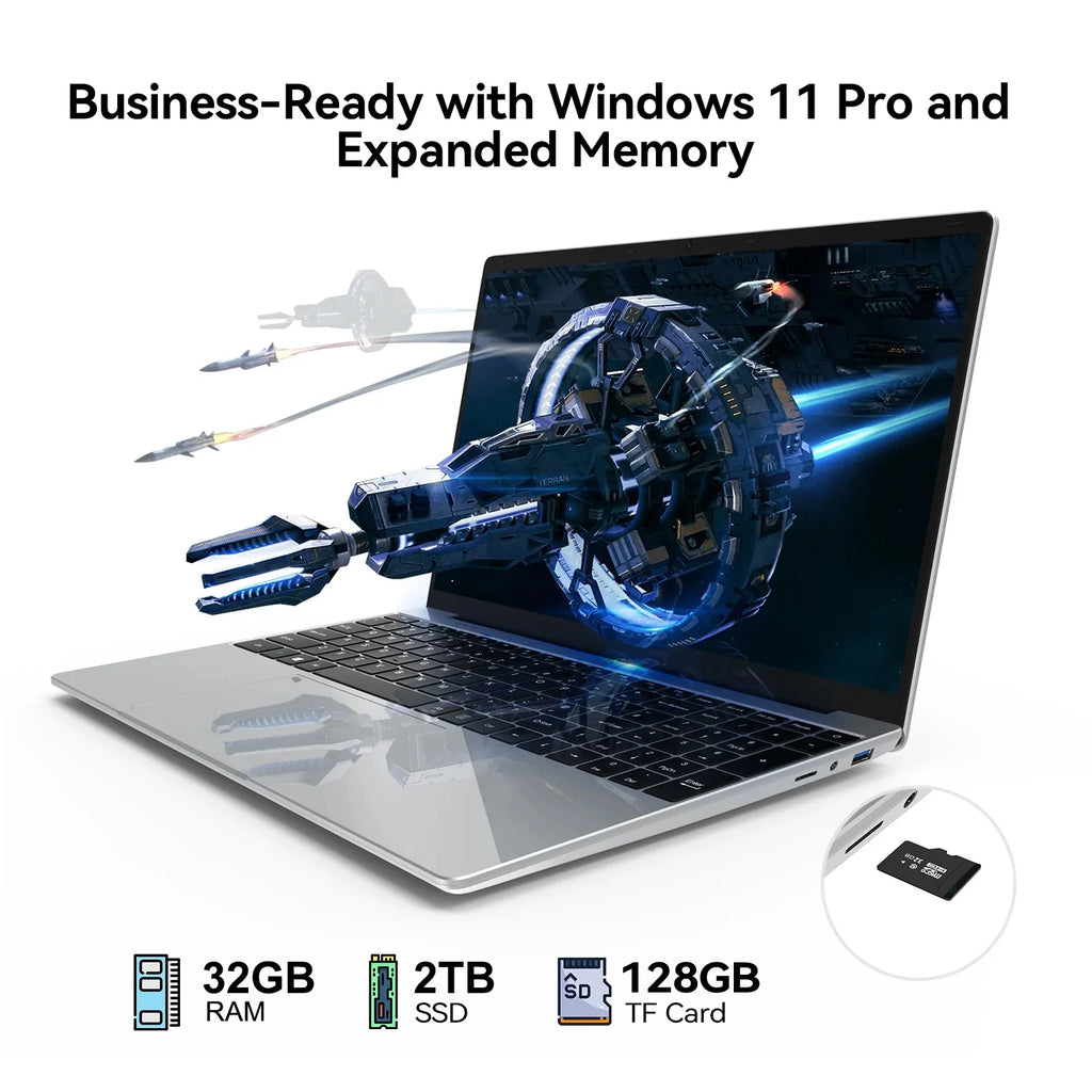 Gaming laptop screen and keyboard view