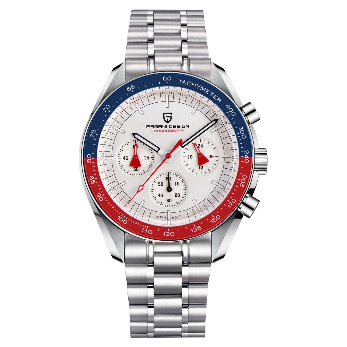 PAGANI DESIGN Moon Men's Chronograph Quartz Watch, Sapphire Glass