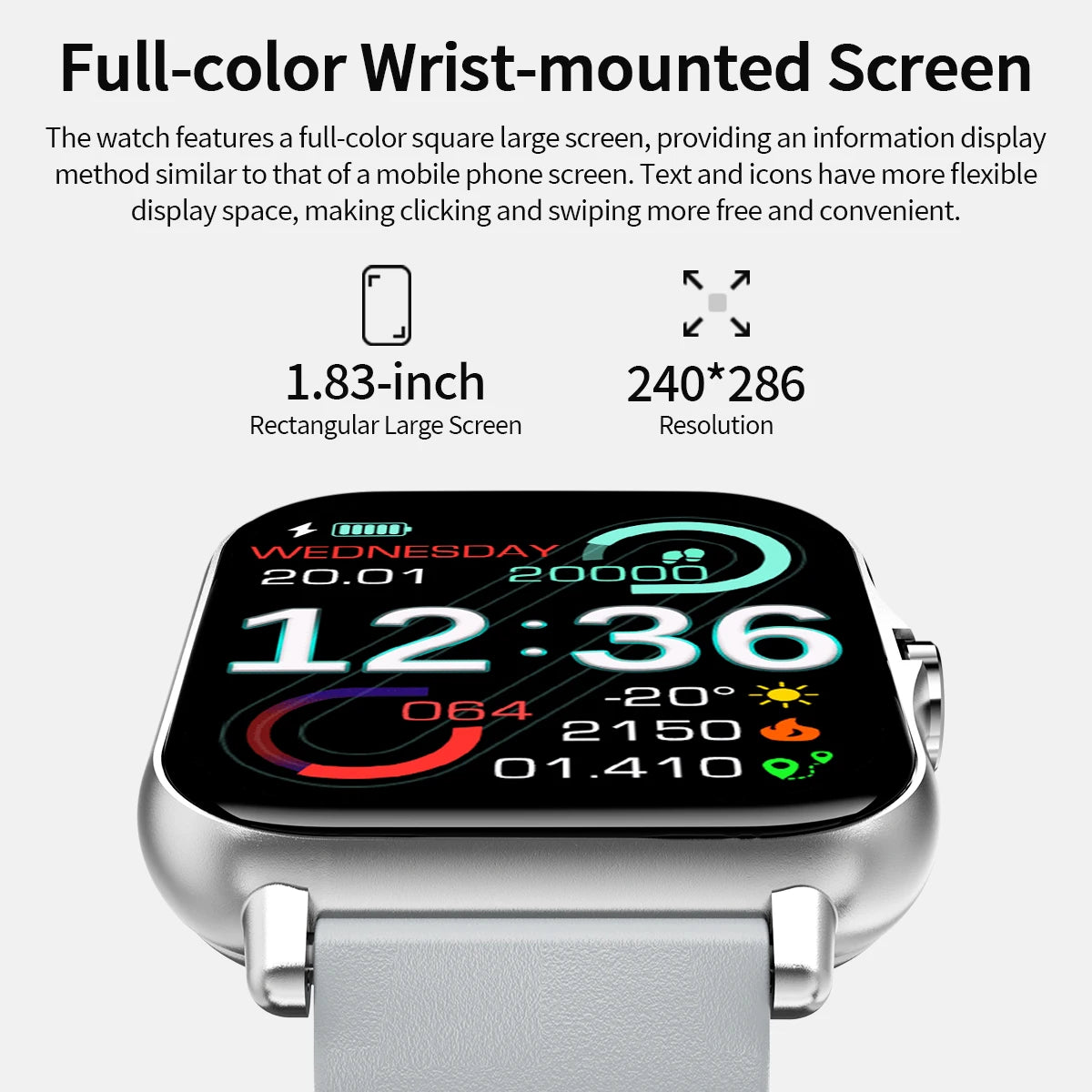 Smartwatch worn on wrist during outdoor sports tracking